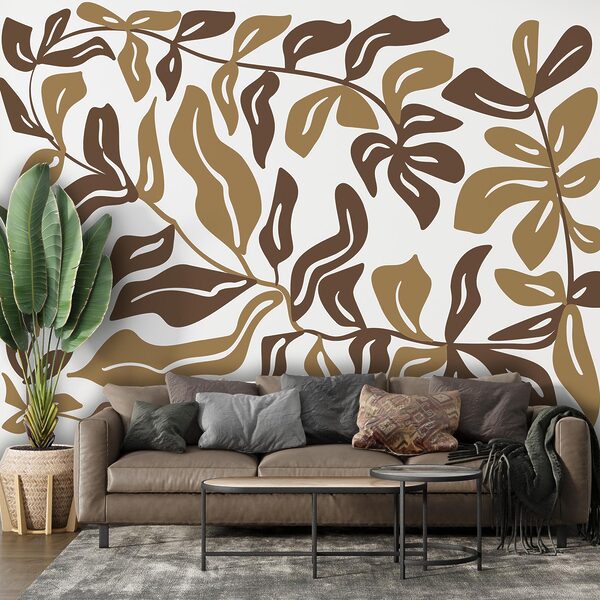 Folhas castanhas e bronzeadas Folhas castanhas e bronzeadas