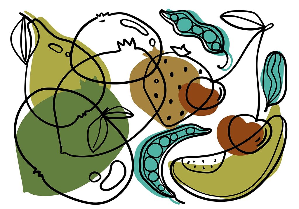 Desenho de diferentes frutos Desenho de diferentes frutos
