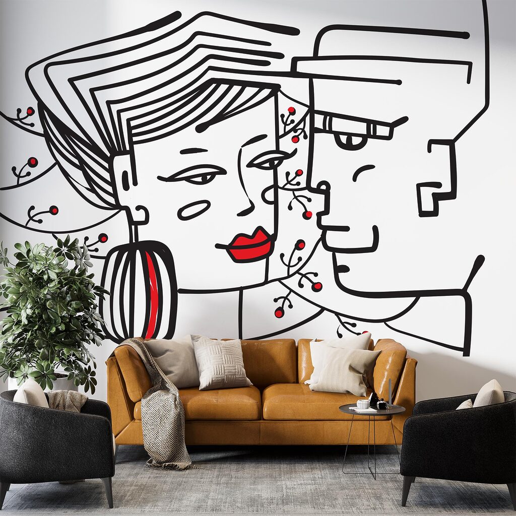 Desenho de um homem e uma mulher