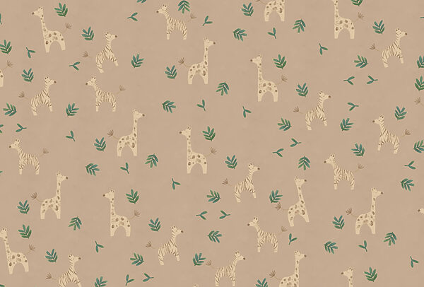 Padrão de girafas e folhas Padrão de girafas e folhas