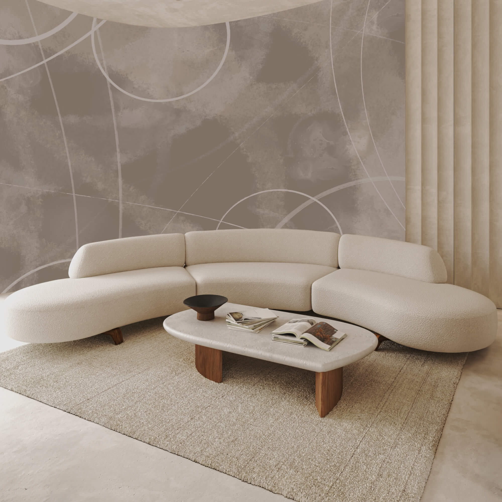 Fundo castanho com linhas e círculos brancos Fundo castanho com linhas e círculos brancos