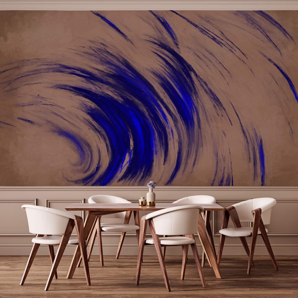 Redemoinhos azuis sobre um fundo castanho Redemoinhos azuis sobre um fundo castanho