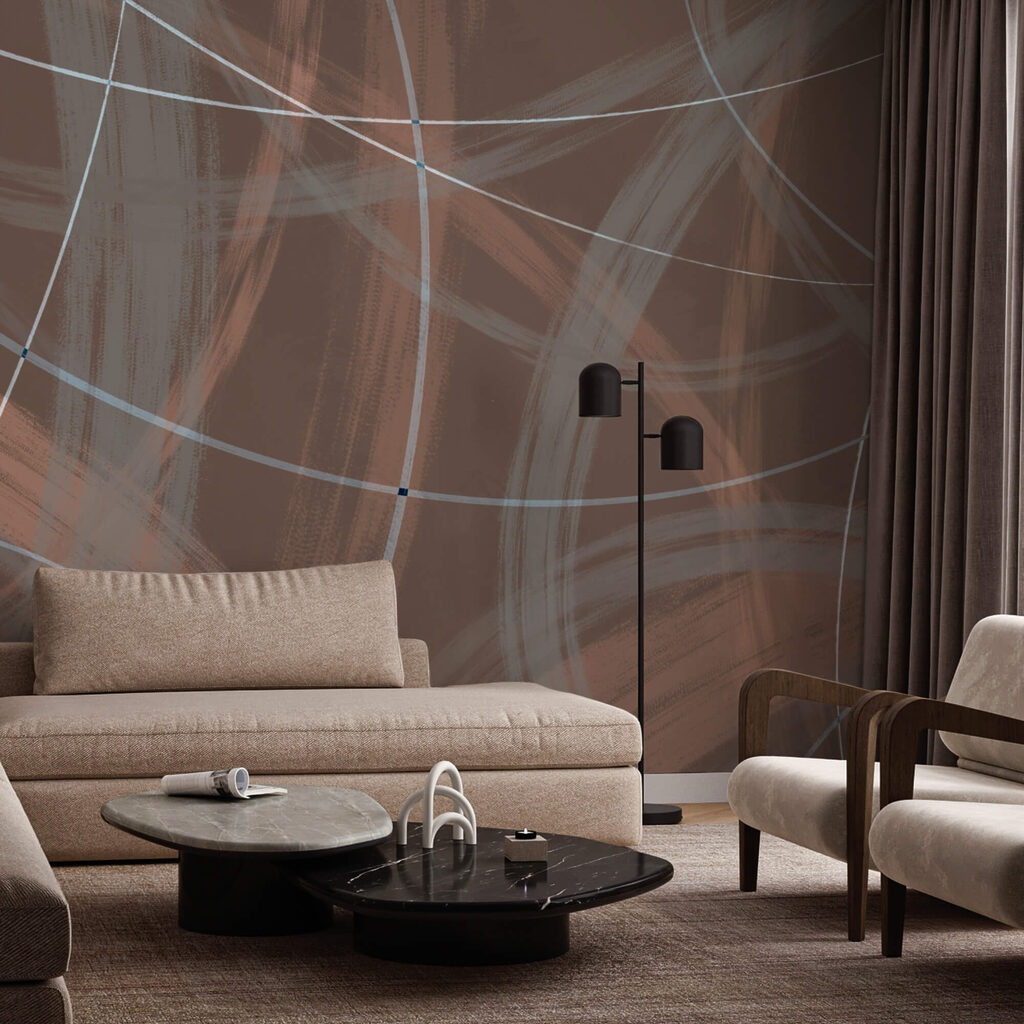 Fundo castanho e branco com linhas e círculos Fundo castanho e branco com linhas e círculos