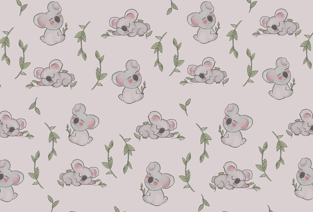 Padrão de koalas e folhas Padrão de koalas e folhas