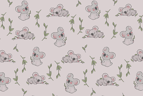 Padrão de koalas e folhas Padrão de koalas e folhas