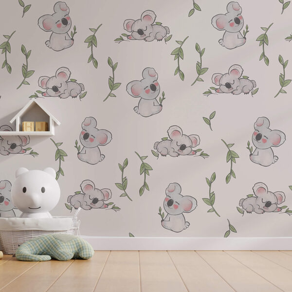 Padrão de koalas e folhas Padrão de koalas e folhas