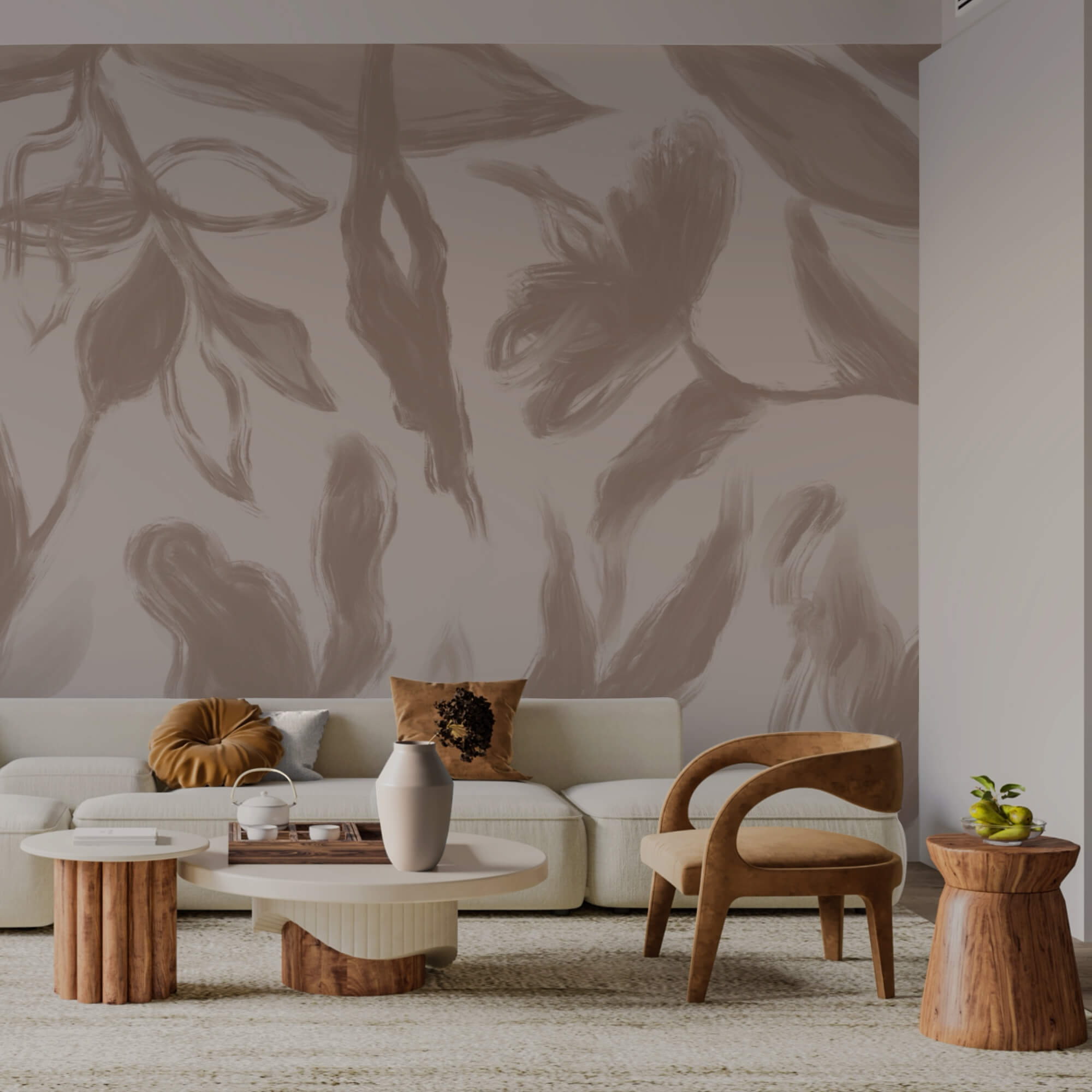 Padrões florais elegantes em tons suaves