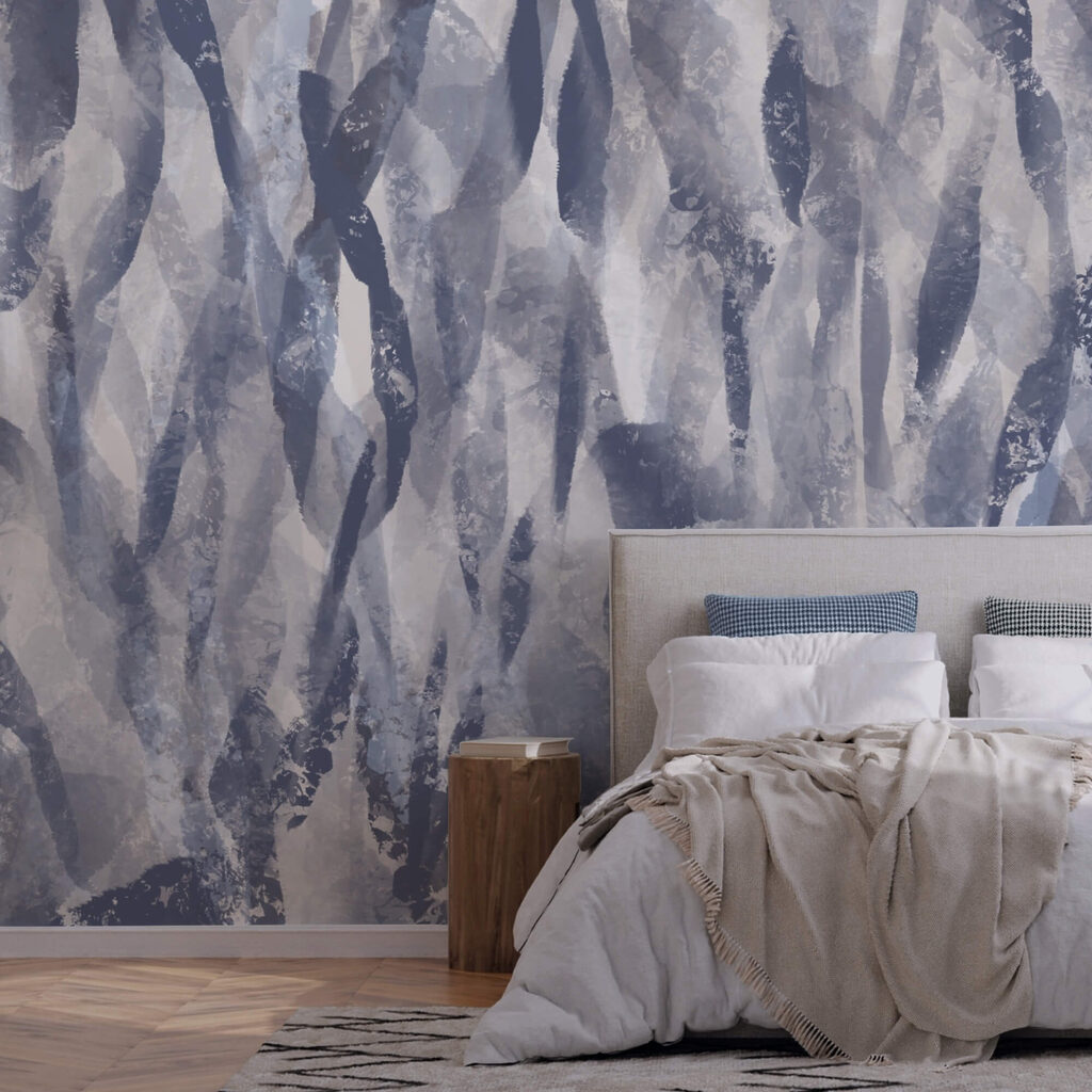 Padrões fluidos em tons frios