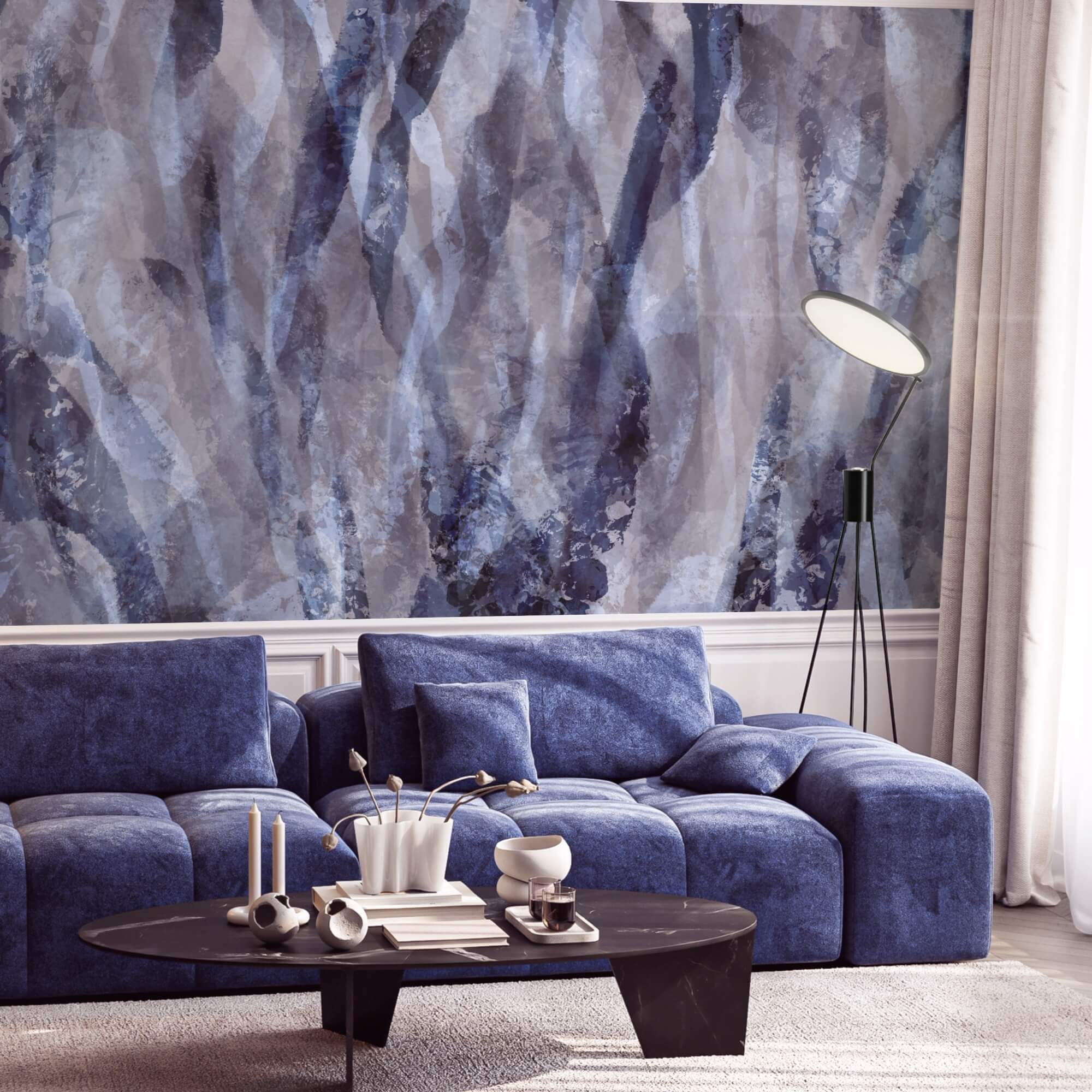 Ondas ondulantes de cores suaves Ondas ondulantes de cores suaves