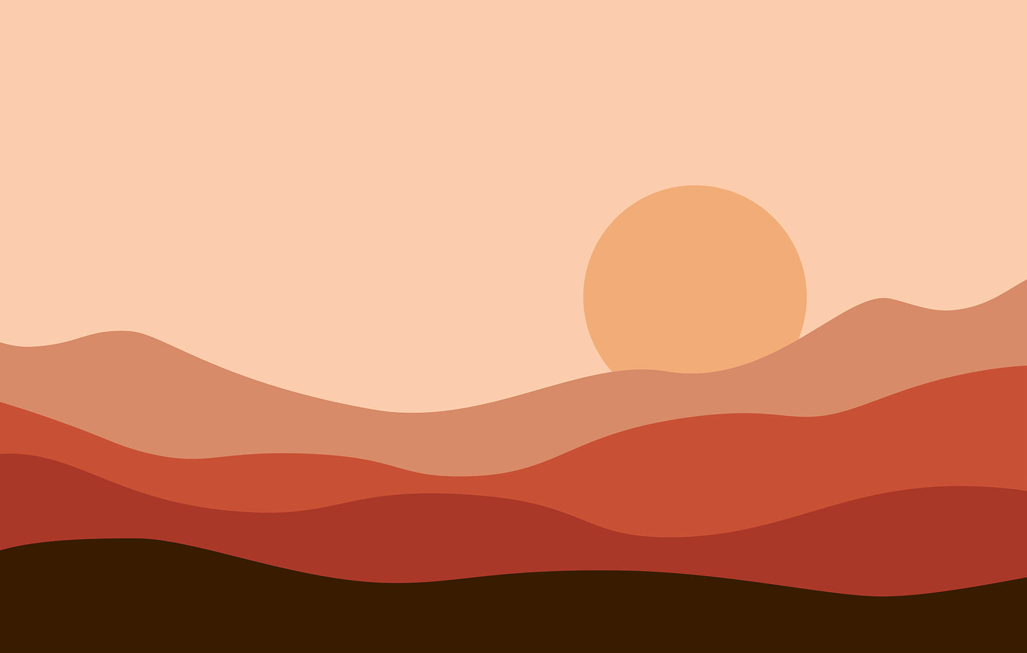 Sunset over a desert