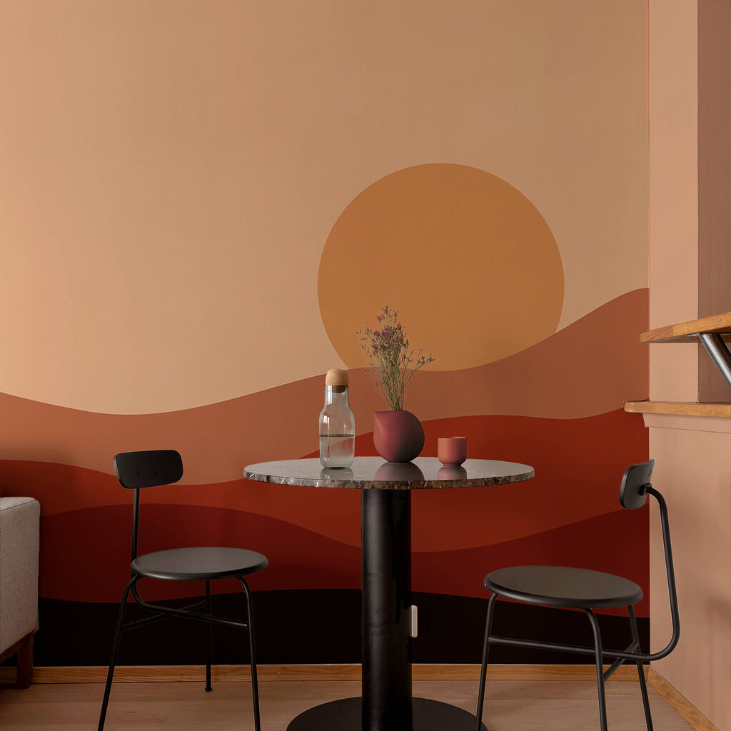 Pôr do sol sobre um deserto