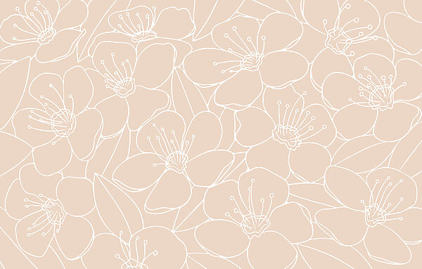Padrão de flores e folhas Padrão de flores e folhas