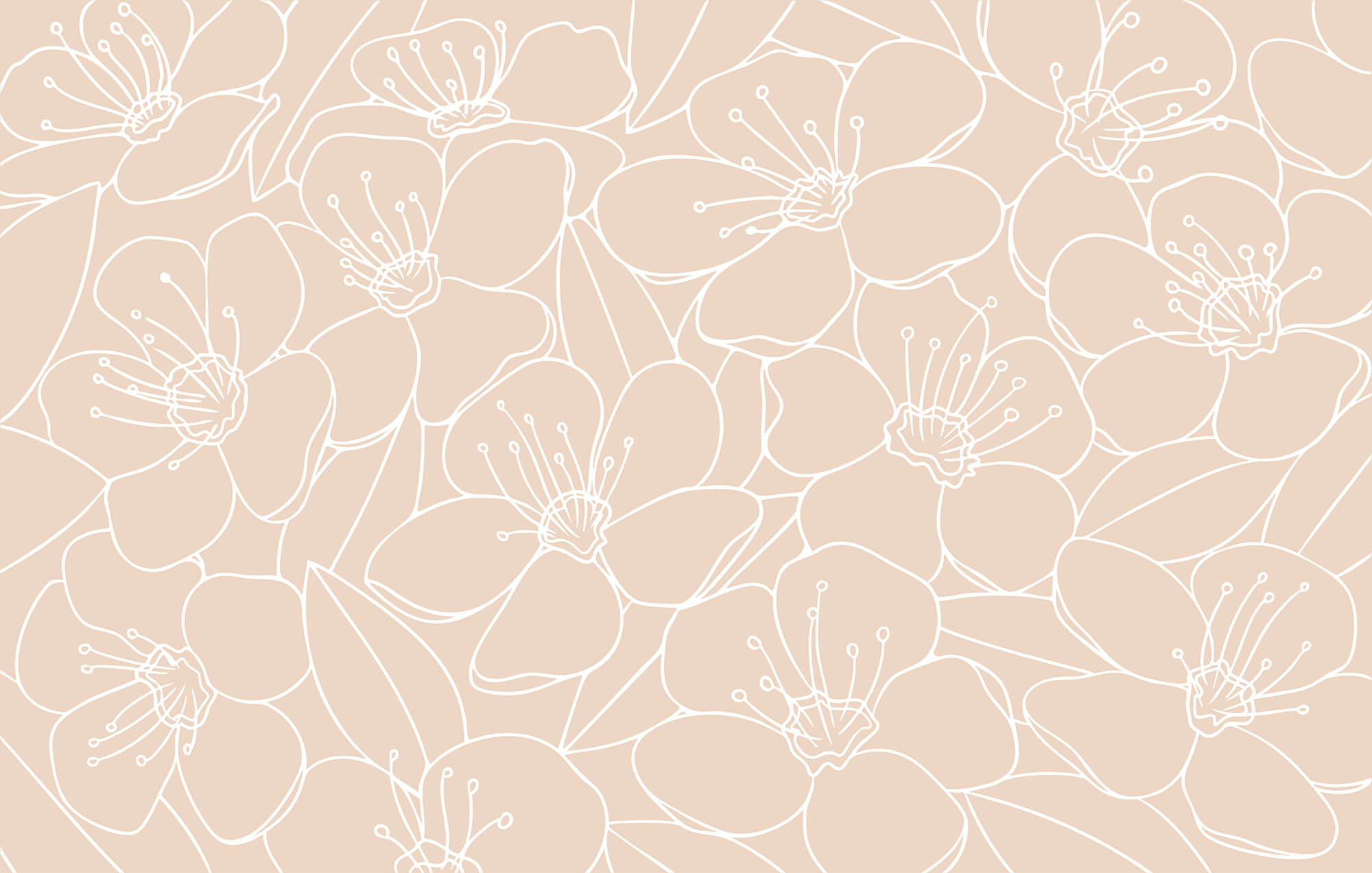 Pattern of flowers and leaves Pattern of flowers and leaves