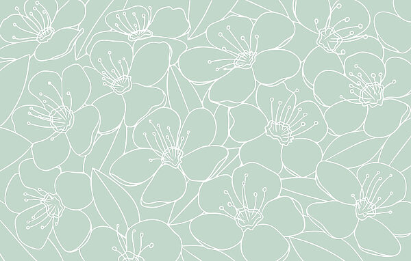 Padrão de flores e folhas Padrão de flores e folhas