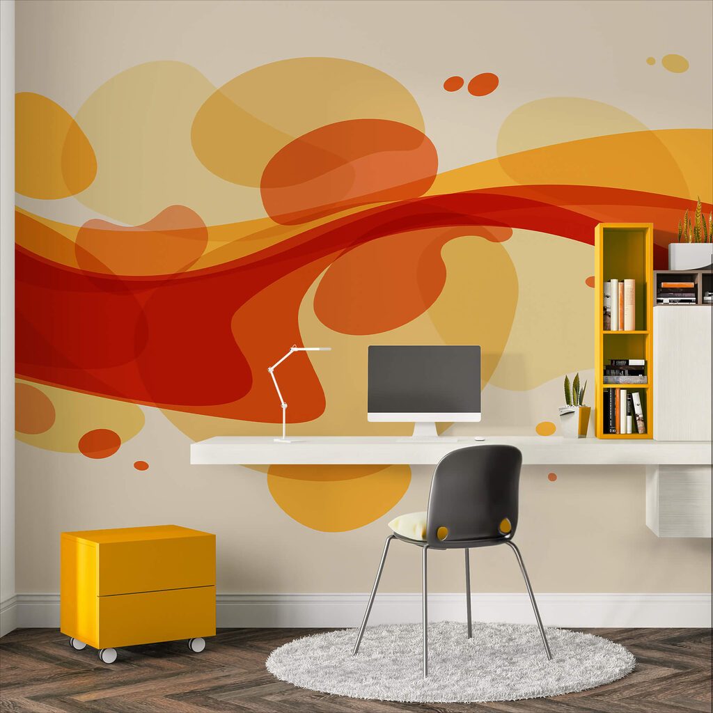 Redemoinhos vermelhos e amarelos