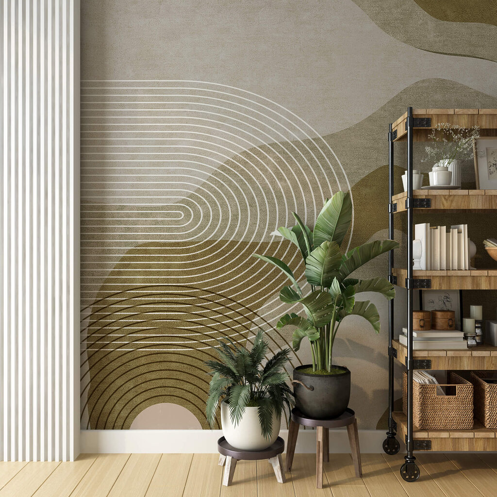 Curvas e linhas abstractas em harmonia