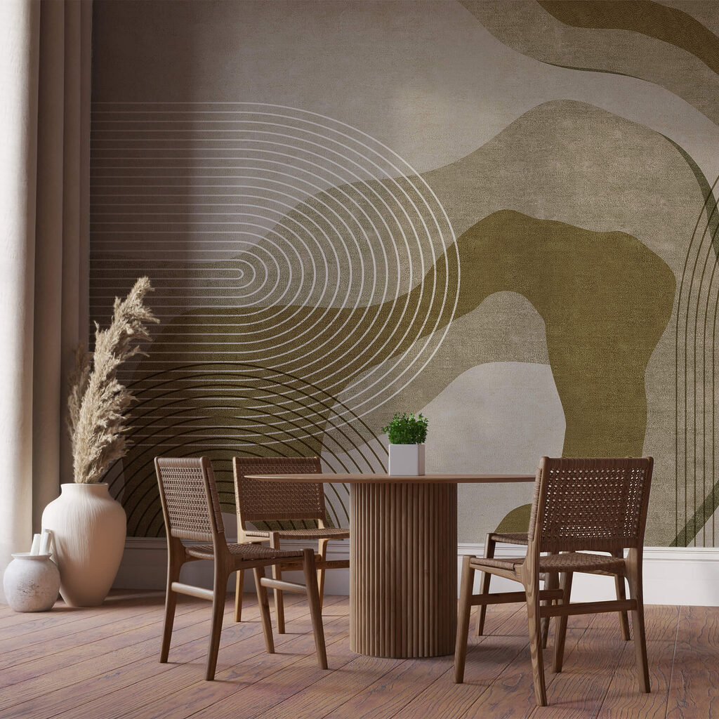 Curvas e linhas abstractas em harmonia