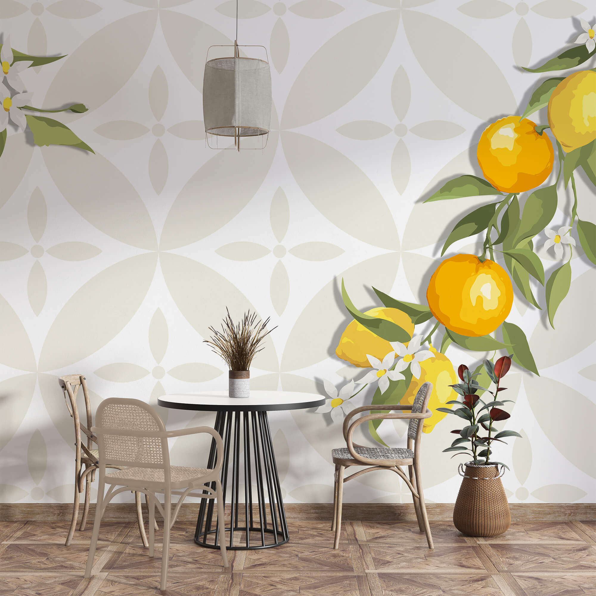 Fruto amarelo num ramo