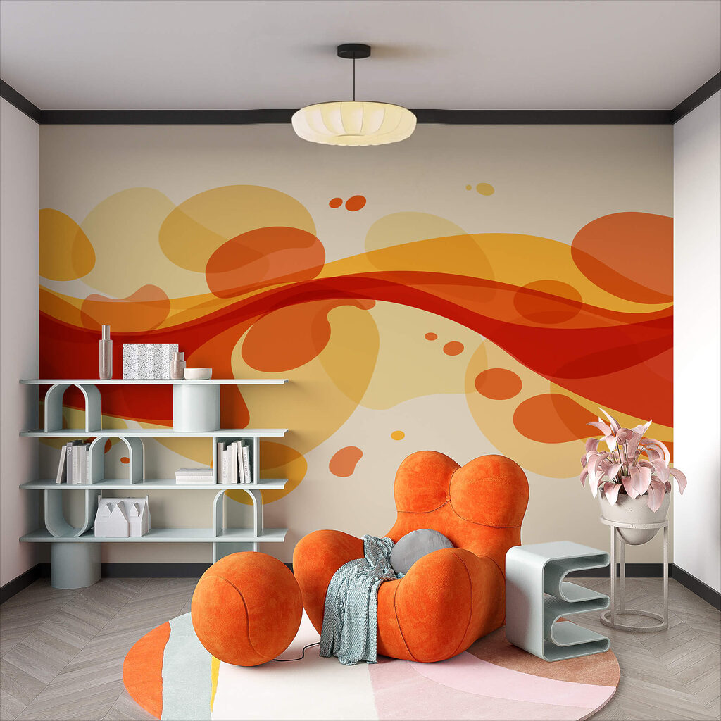 Redemoinhos vermelhos e amarelos