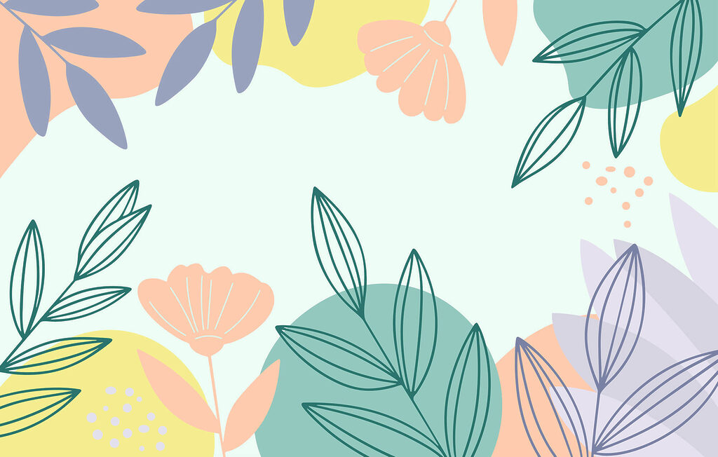 Padrão floral colorido com folhas Padrão floral colorido com folhas