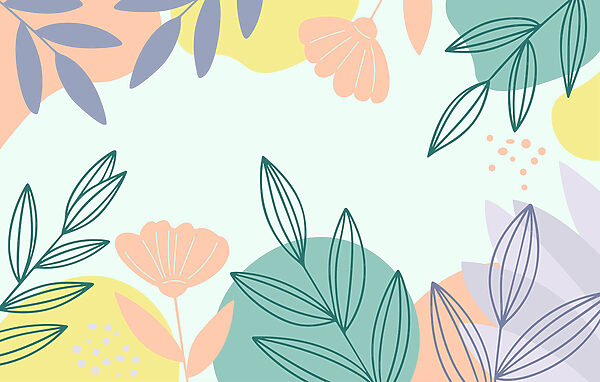 Padrão floral colorido com folhas Padrão floral colorido com folhas