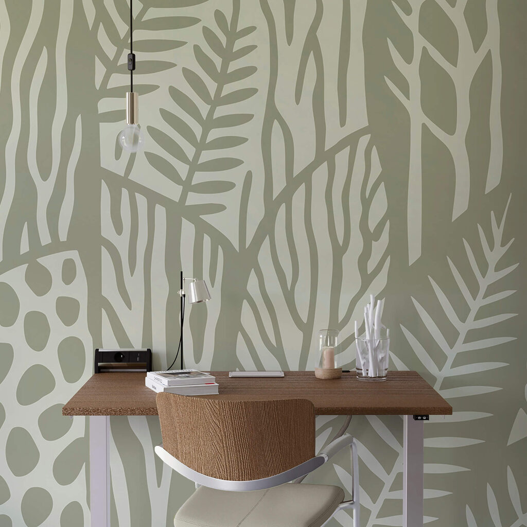 Padrão de folhas e ramos