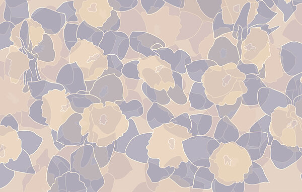 Padrão de flores e folhas Padrão de flores e folhas