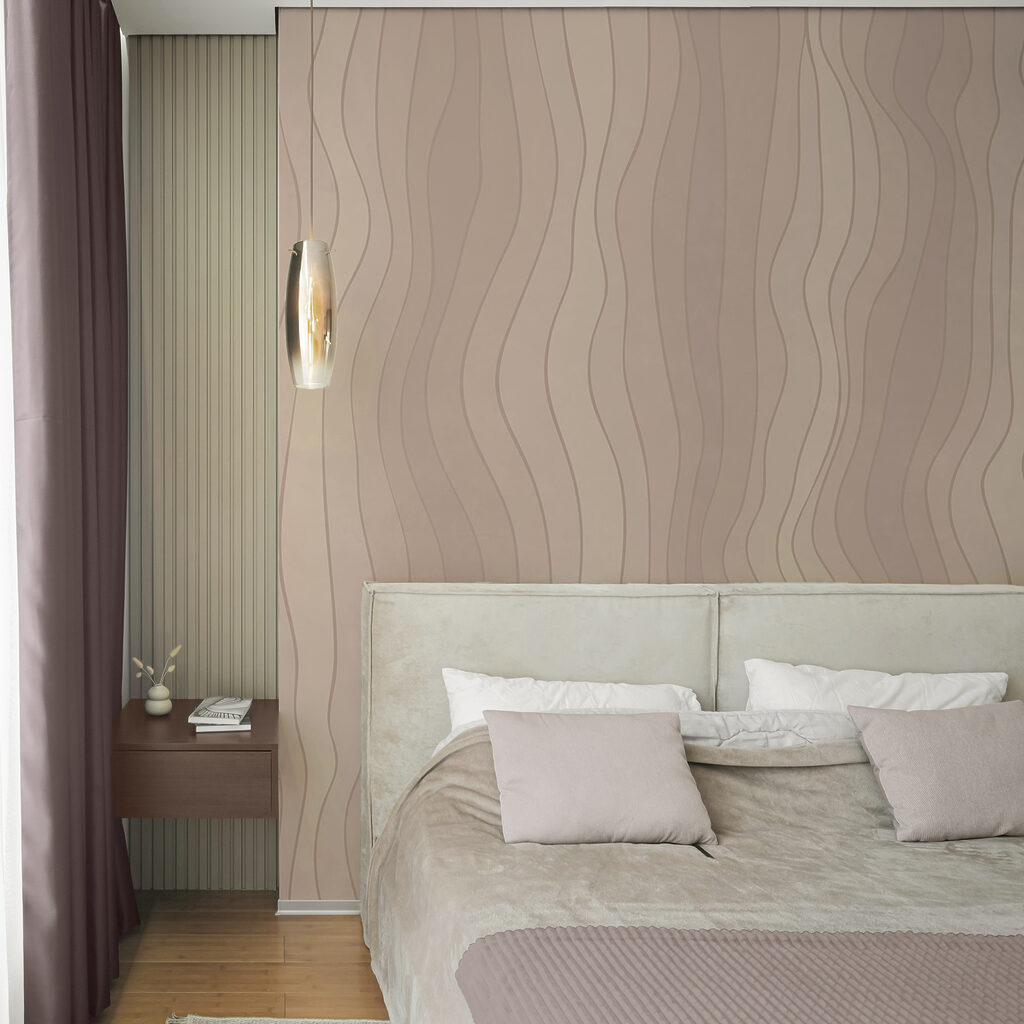 Curvas suaves e fluidas em tons suaves