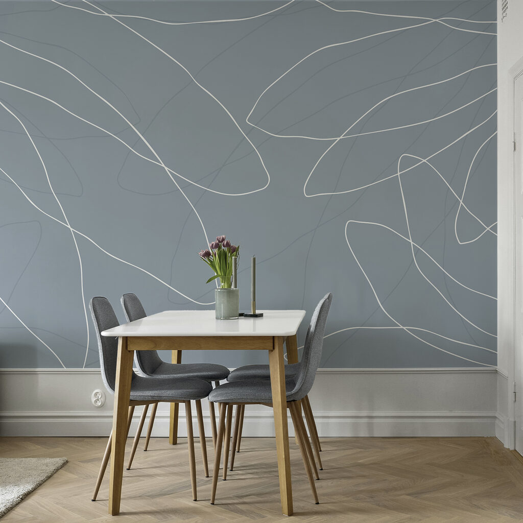 Fundo azul com linhas brancas