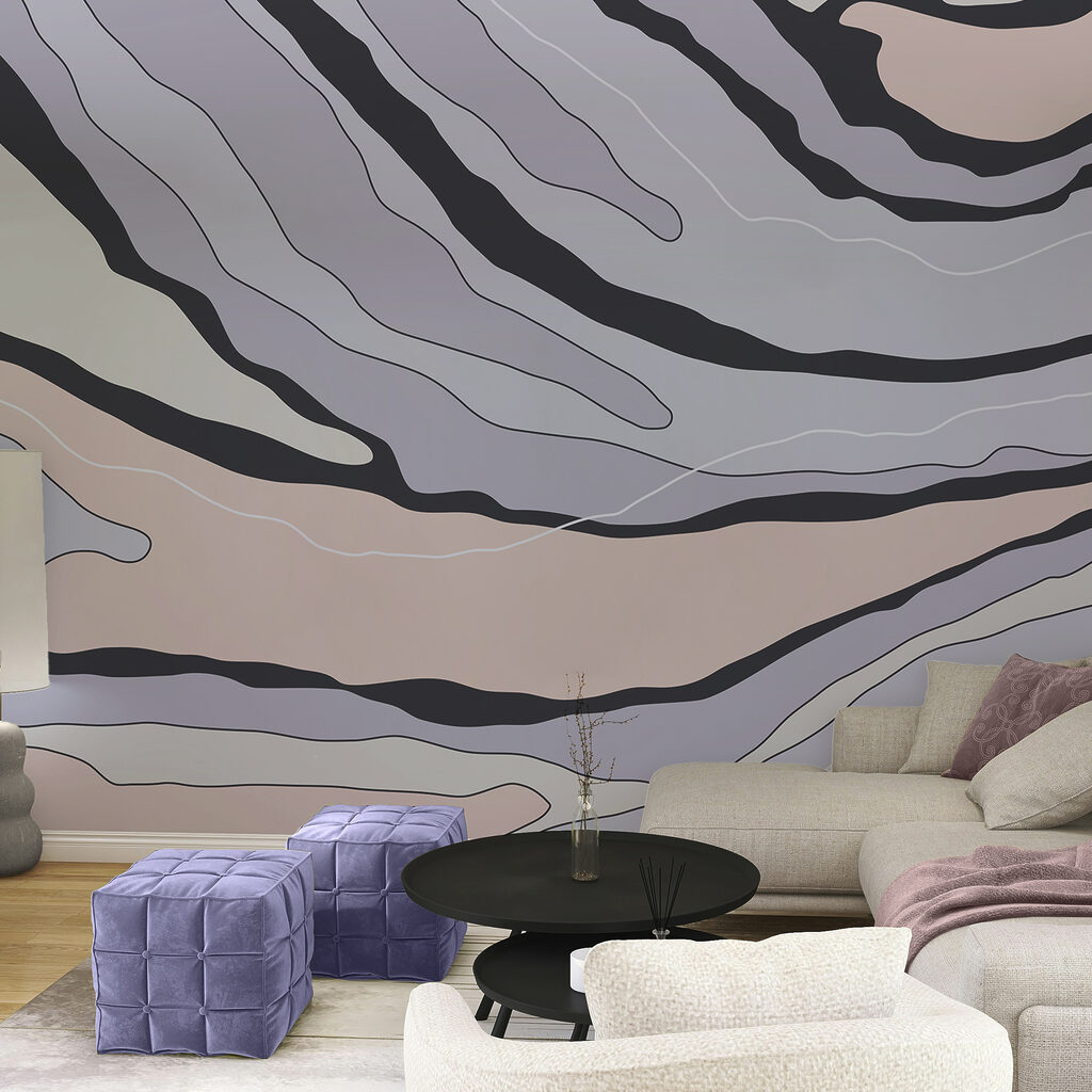 Linhas abstractas em cores suaves