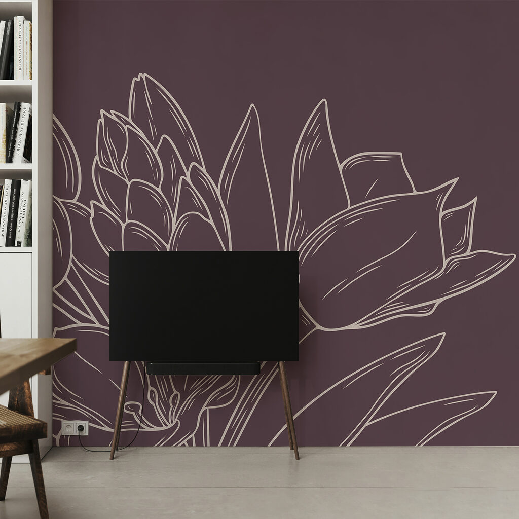 Flores delicadas num cenário rico