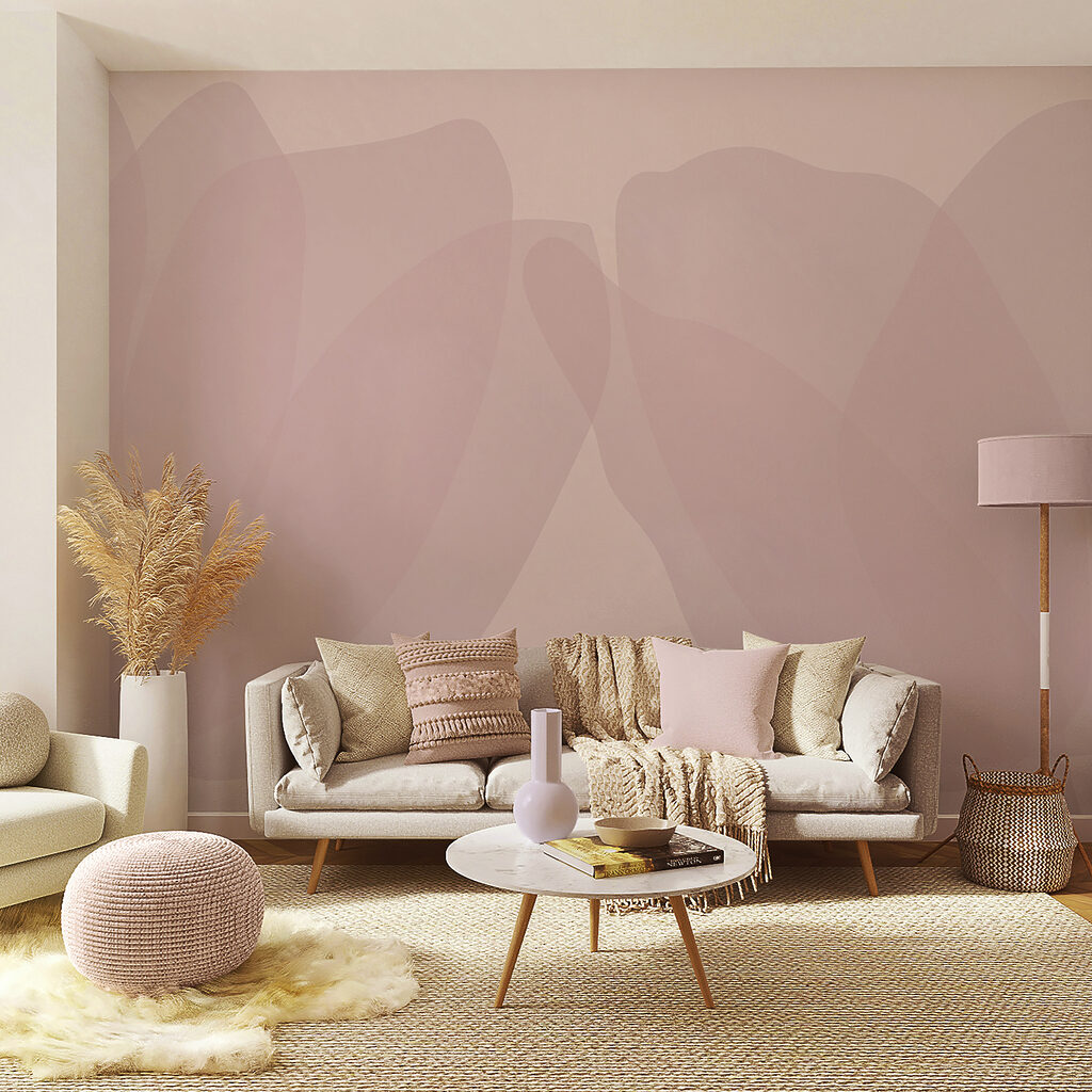 Fundo cor-de-rosa e branco