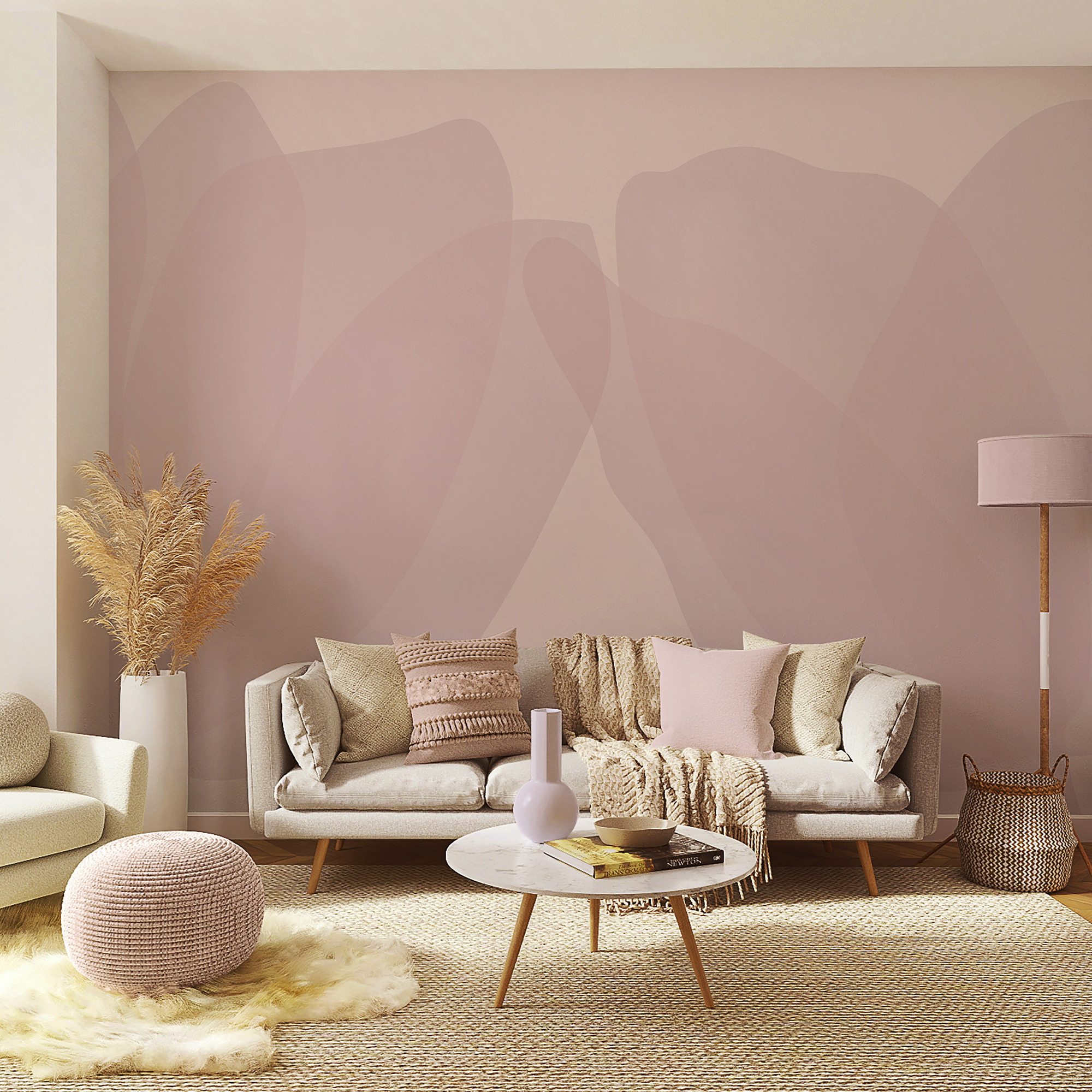 Fundo cor-de-rosa e branco