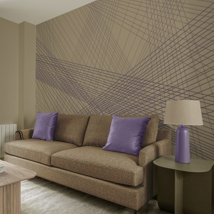 Papel de parede Linhas abstractas em cores suaves.