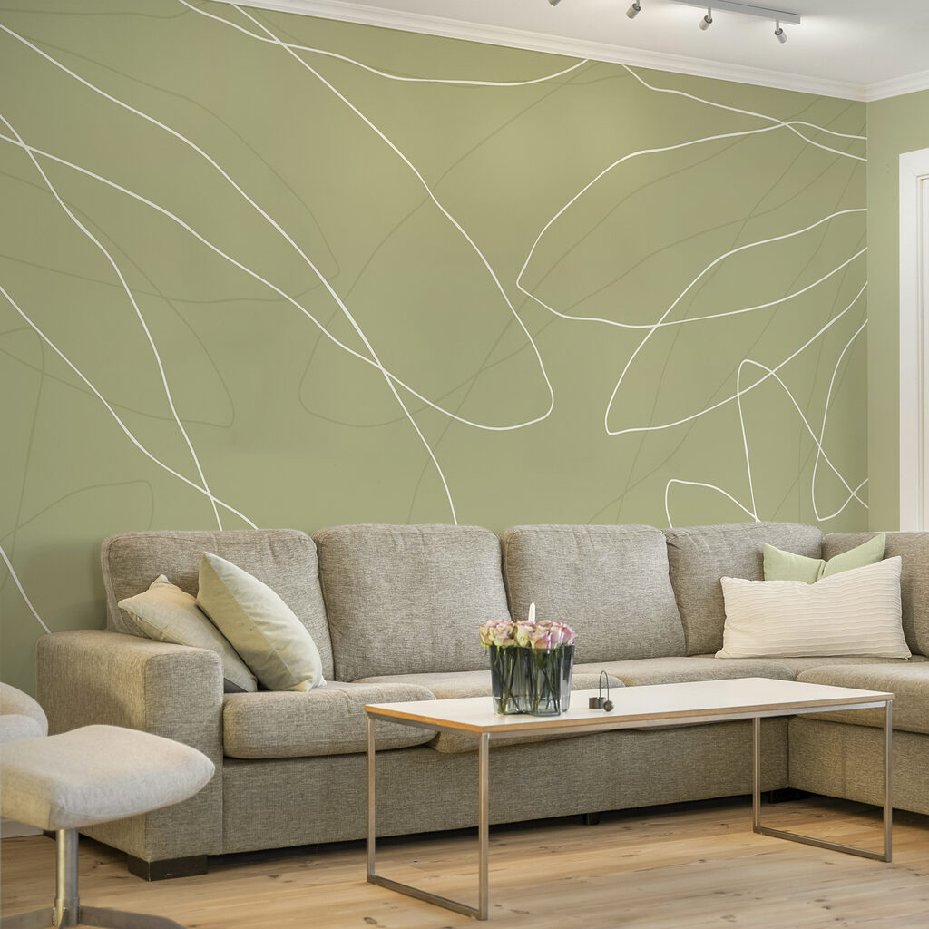 Fundo verde com linhas brancas