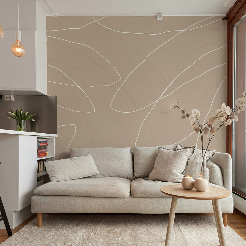 Fundo castanho e branco com linhas
