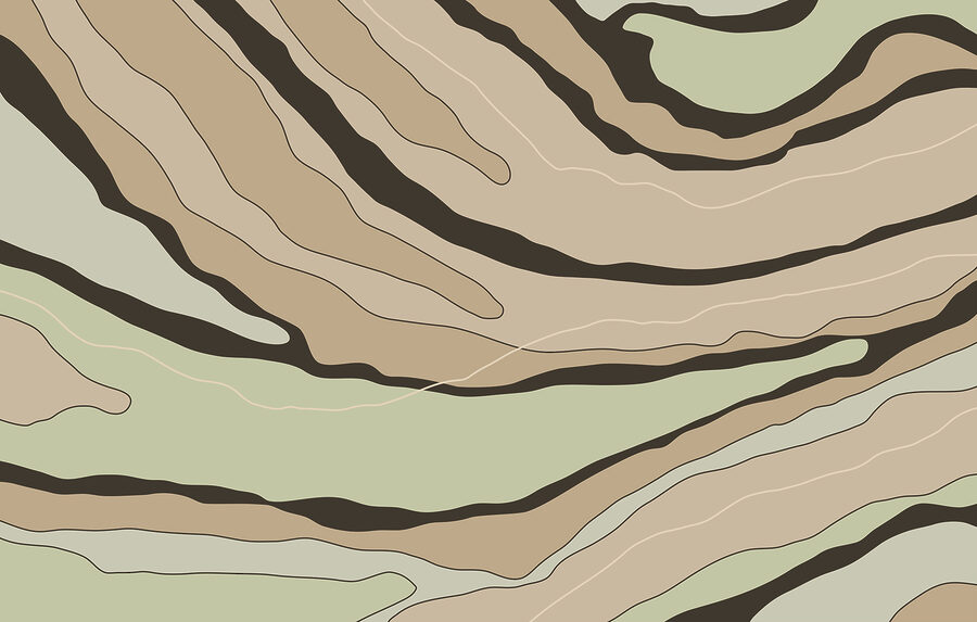 Linhas abstractas em tons de terra quentes