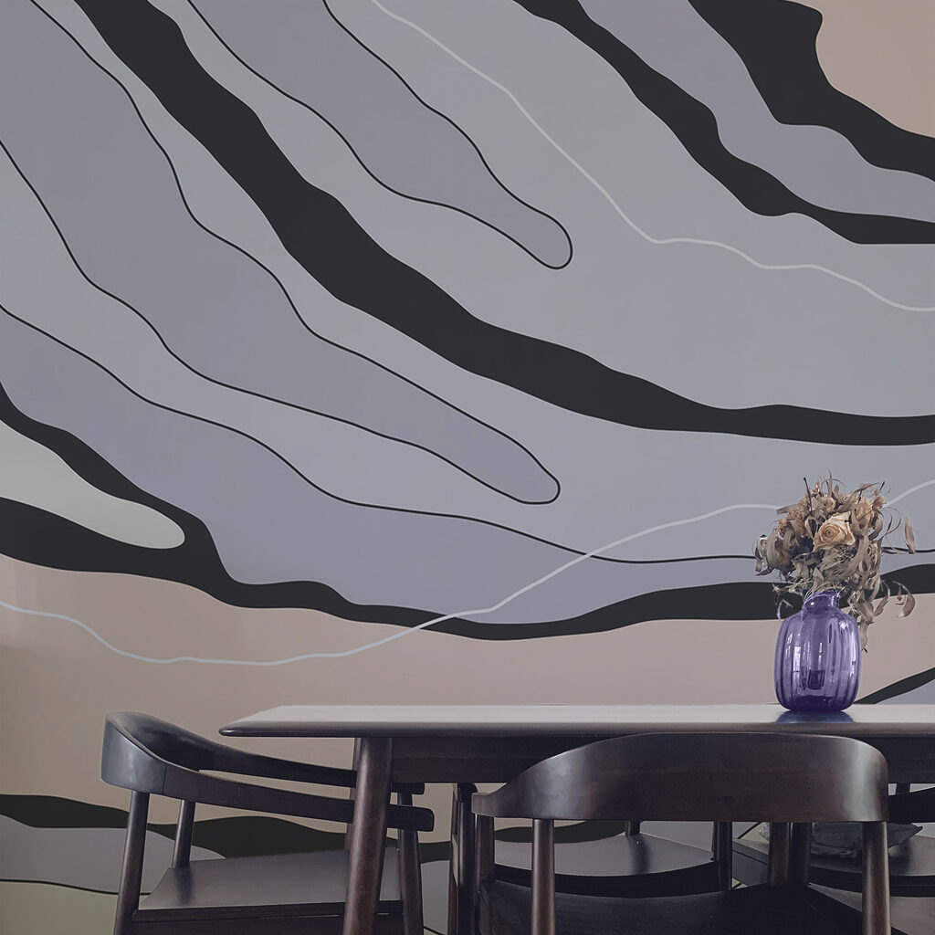 Linhas abstractas em cores suaves