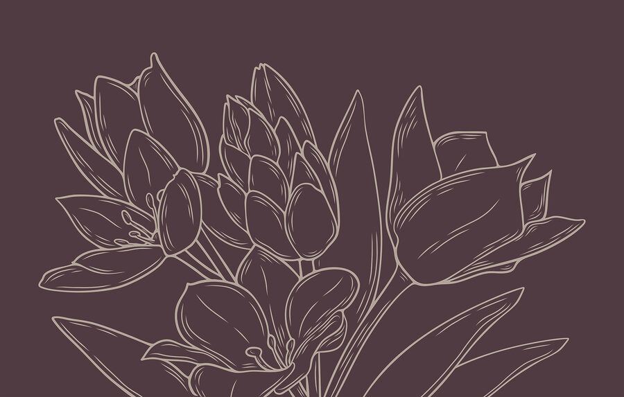 Papel de parede Flores delicadas num cenário rico - Image 4