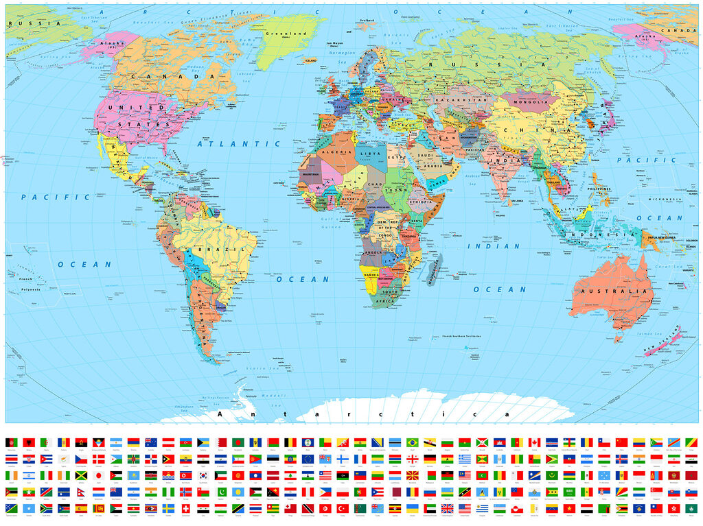 Mapa do mundo com diferentes bandeiras u60137p 1024x767 - Mapa do mundo com diferentes bandeiras
