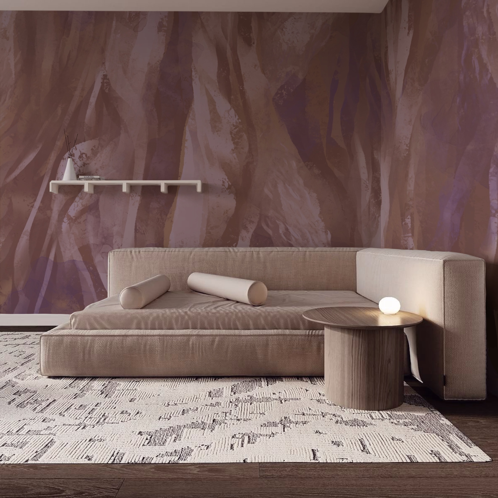 Cores fluidas em tons suaves