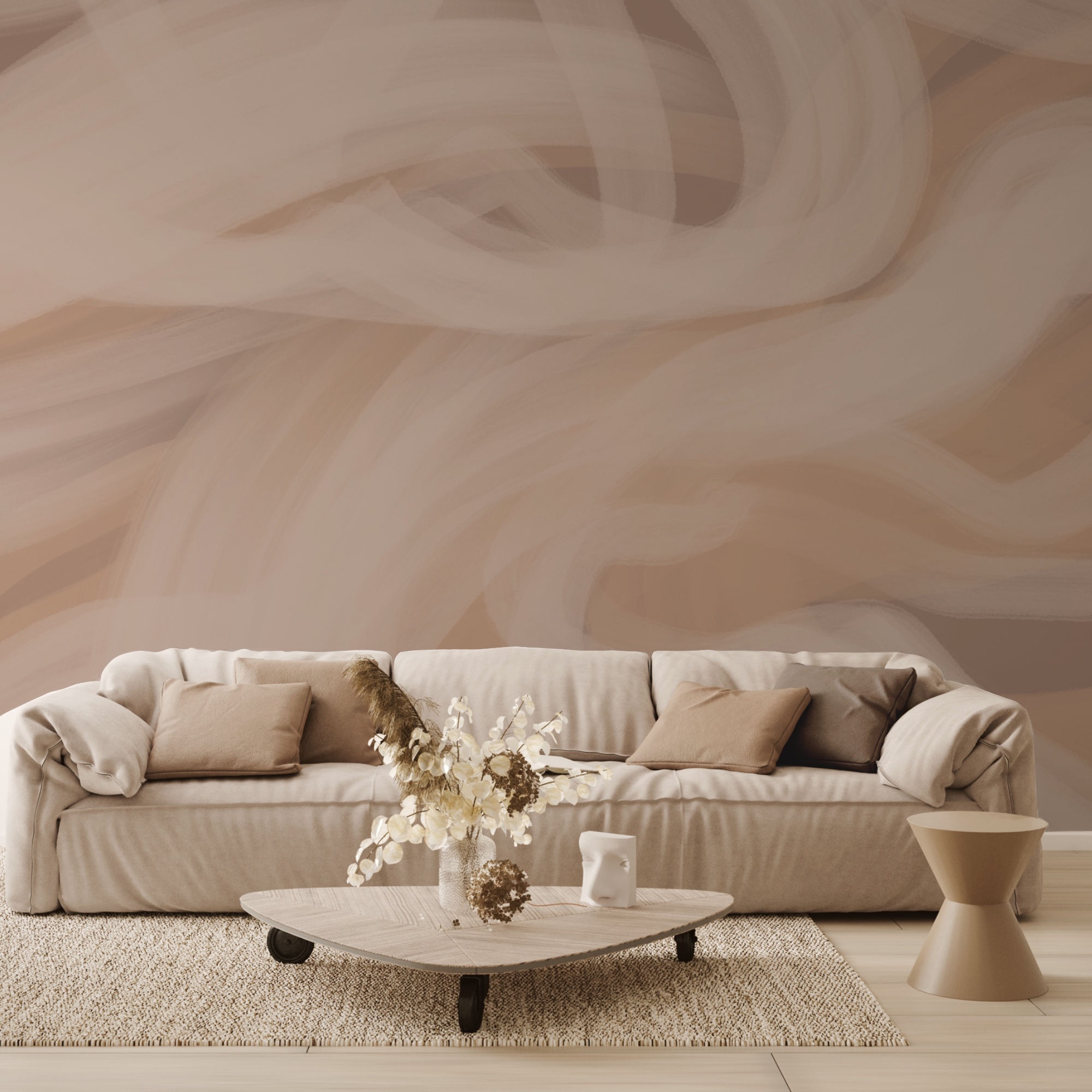 Ondas suaves em tons quentes