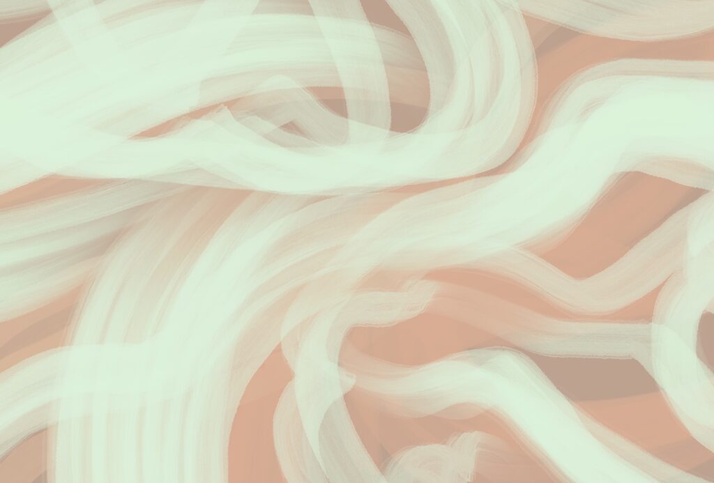 White and green swirls on a pink background White and green swirls on a pink background