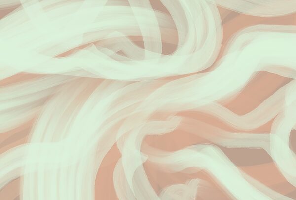 White and green swirls on a pink background White and green swirls on a pink background