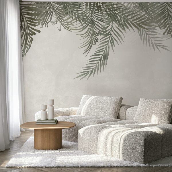 Folhagem suave sobre um fundo suave