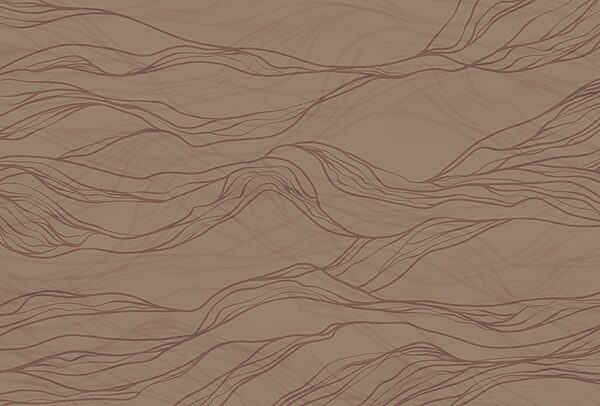 Brown wavy lines on a tan surface