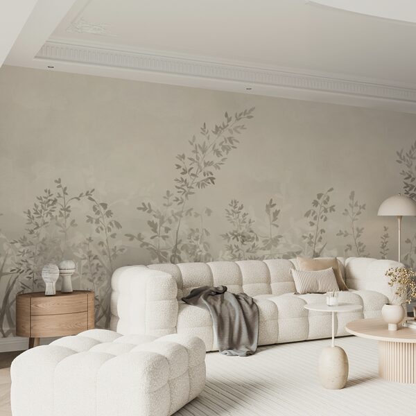 Folhagem suave em tons suaves