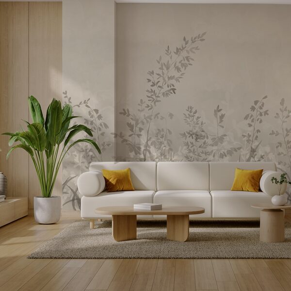 Folhagem suave em tons suaves