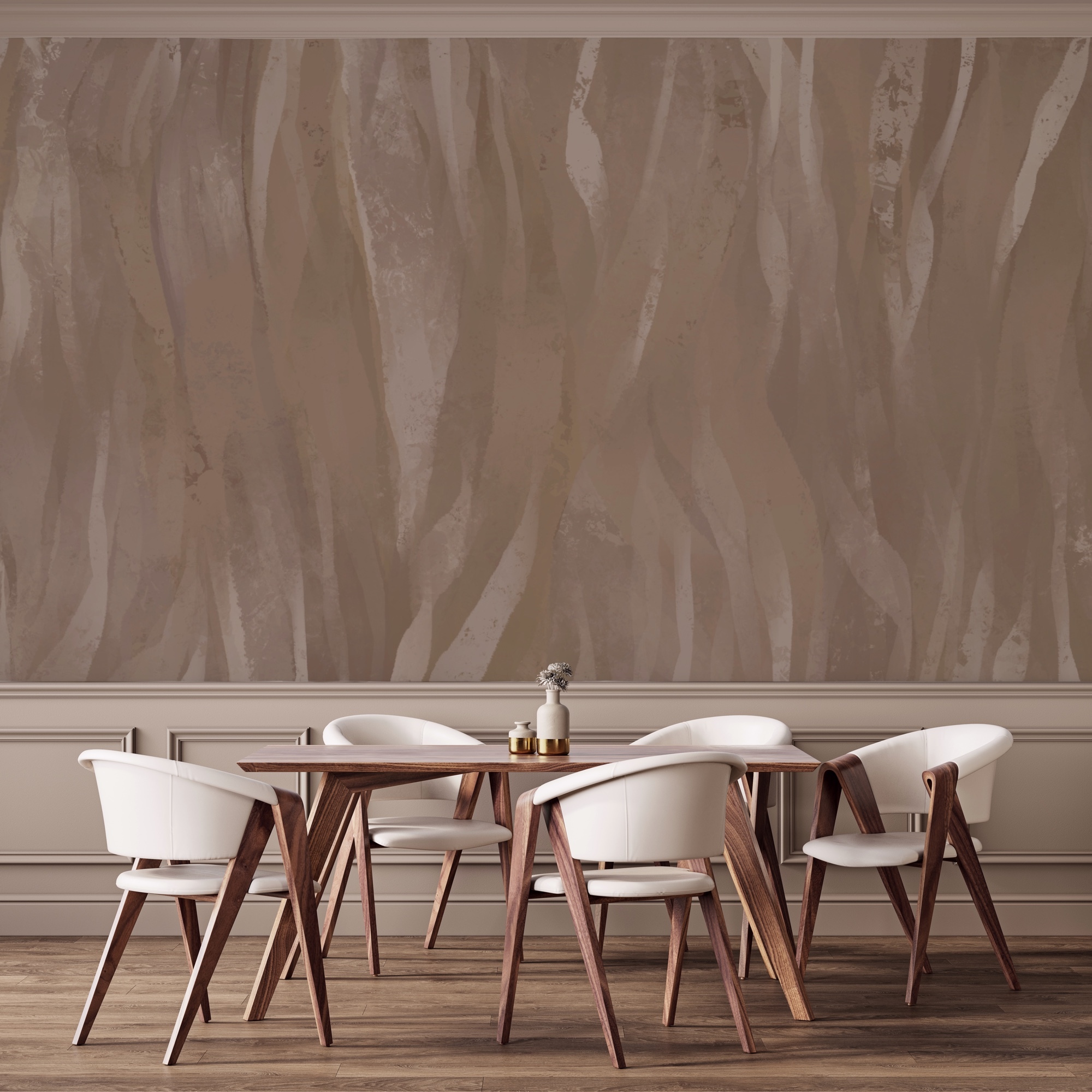 Ondas fluidas de tons de terra