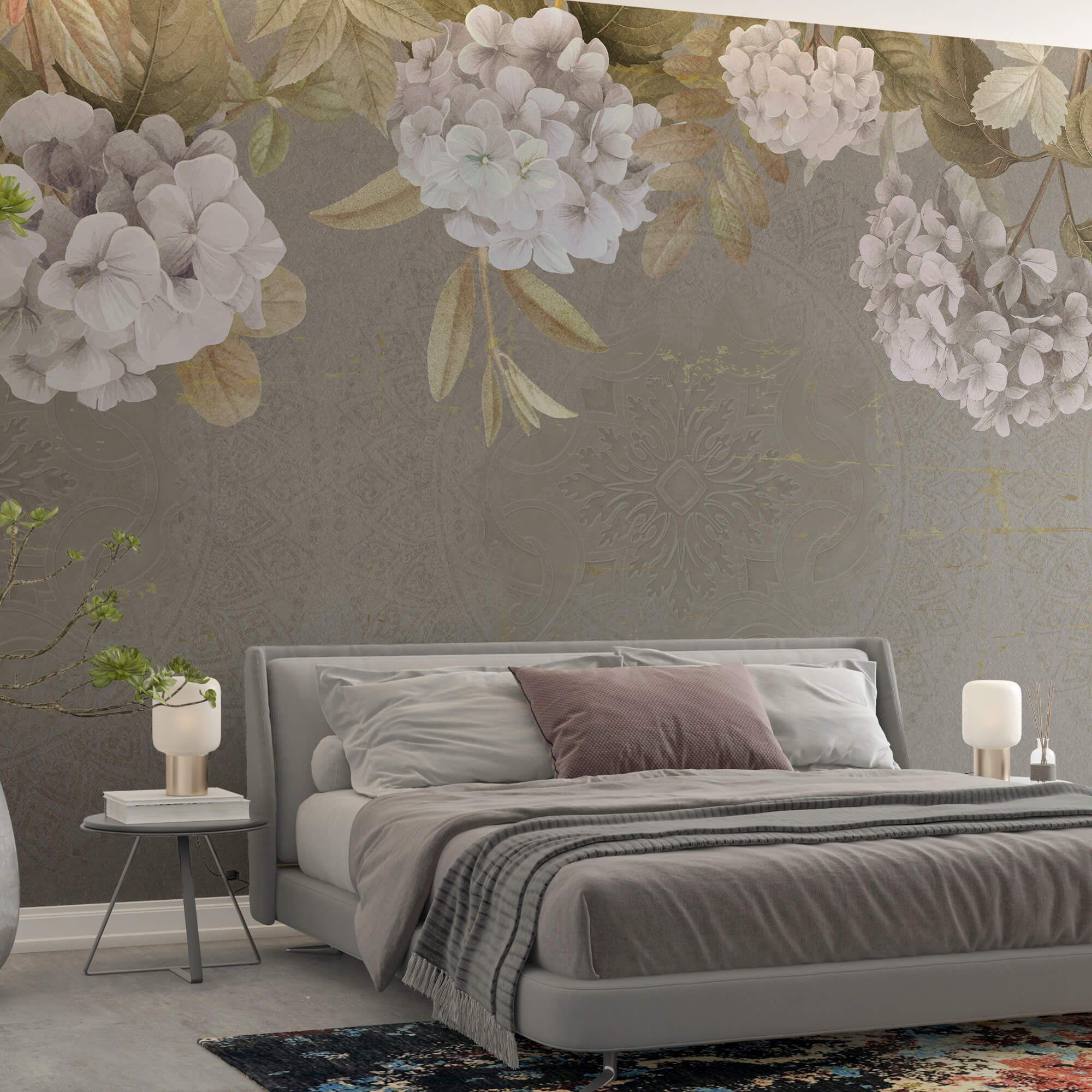 Flores delicadas num fundo suave